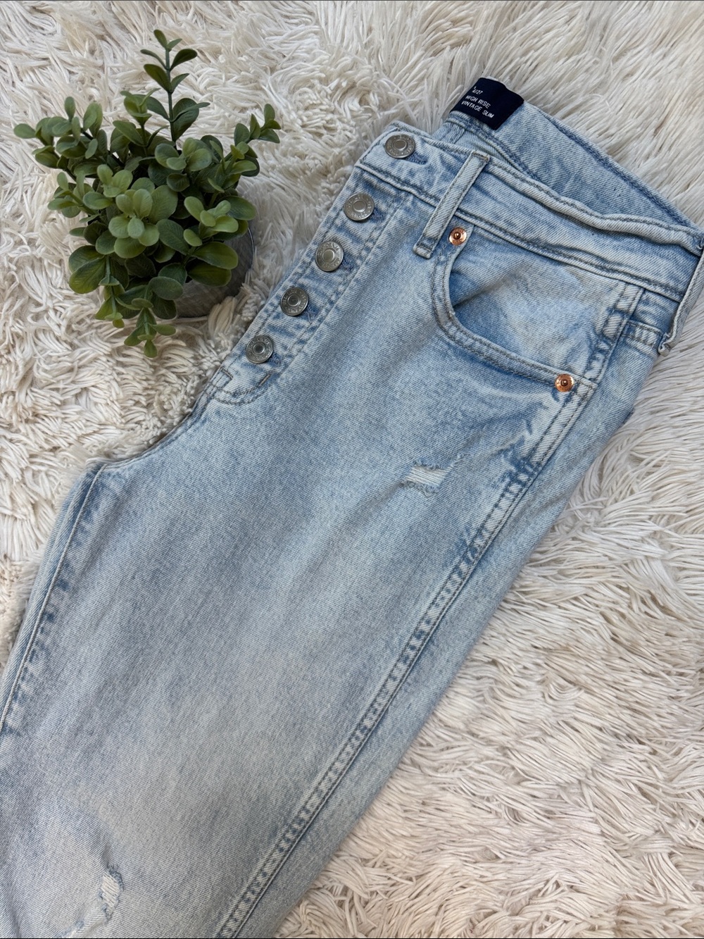 Gap High-Rise Vintage Slim Jeans 💗 Light Blue - Picture 8 of 12